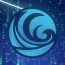 Wave background logo